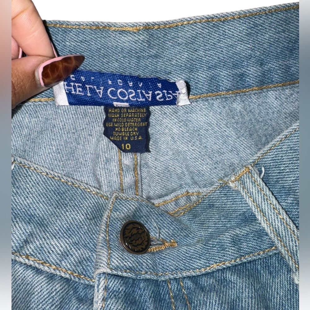 The LA Costa Spa Vintage High Waist Star Embroidery Jeans Size 10 - Picture 2 of 6